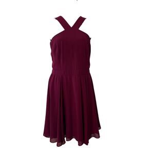 Lulus Burgundy Fit & Flare Dress Women’s XL